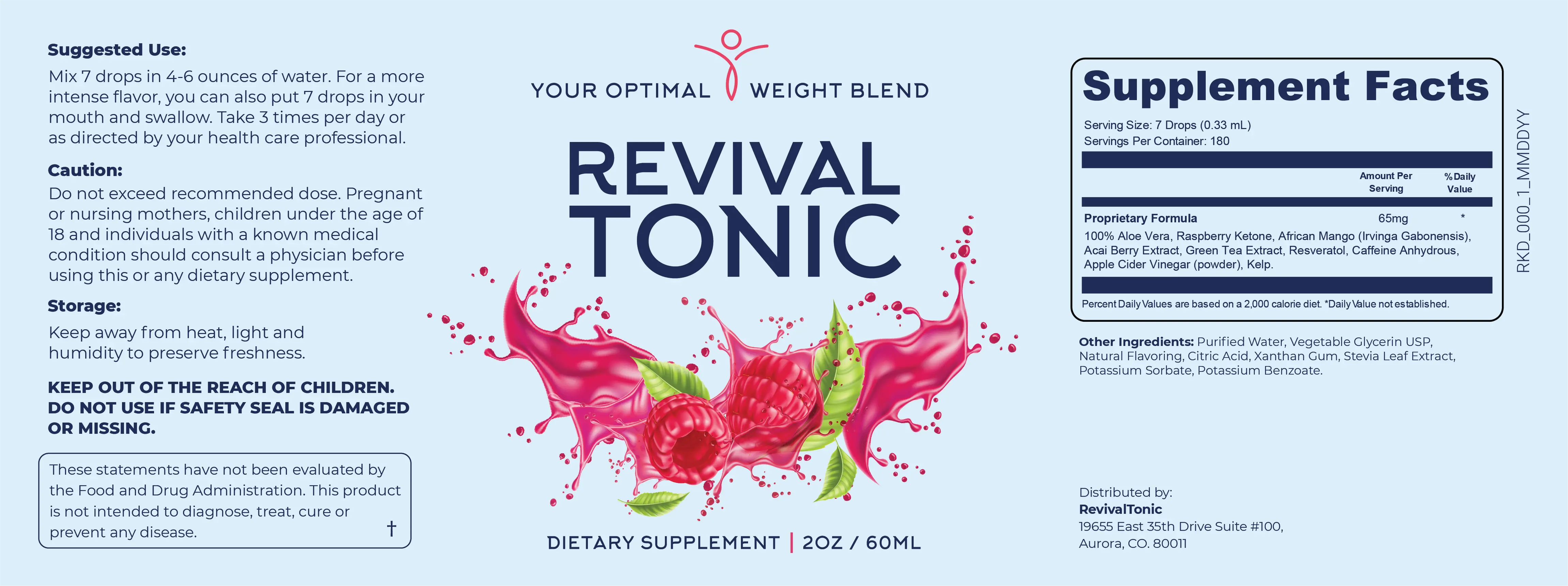 Revival Tonic Ingredients